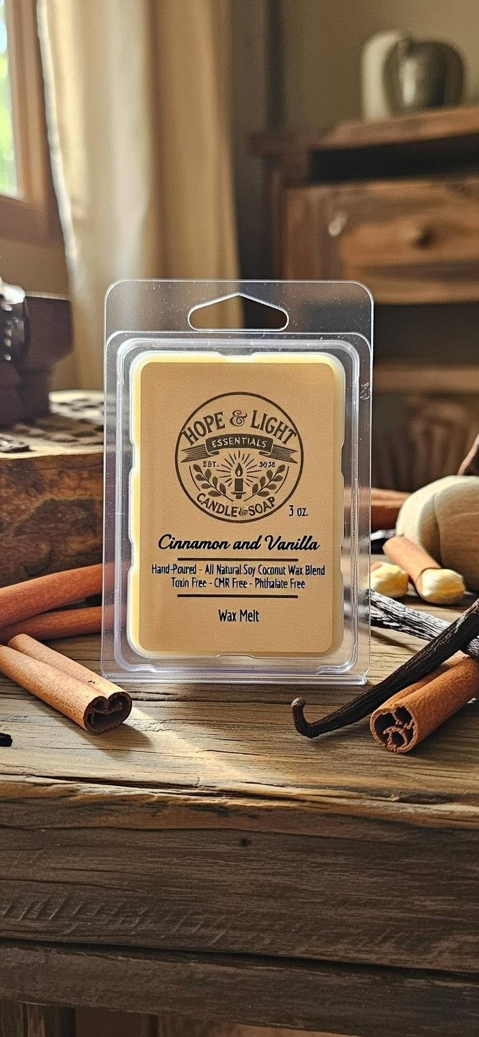 3 oz Cinnamon and Vanilla Wax Melt