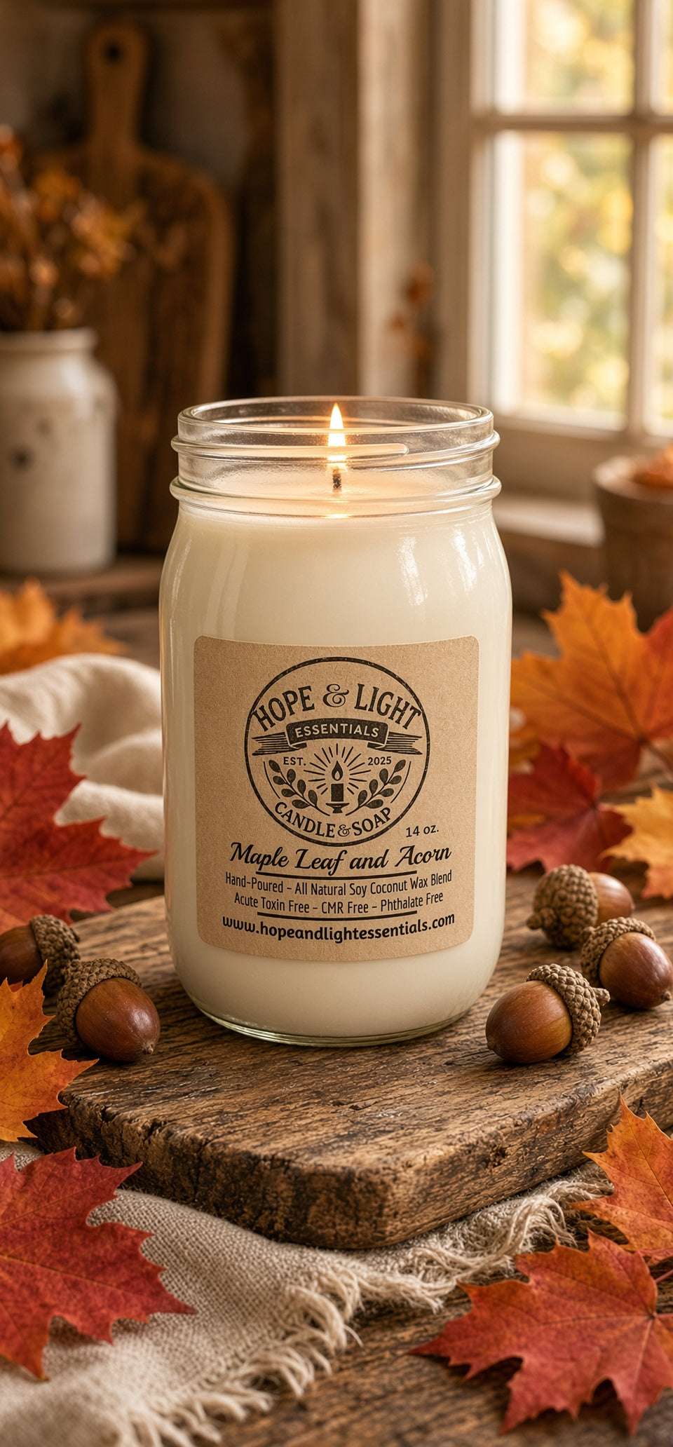 14 oz Maple Leaf and Acorn